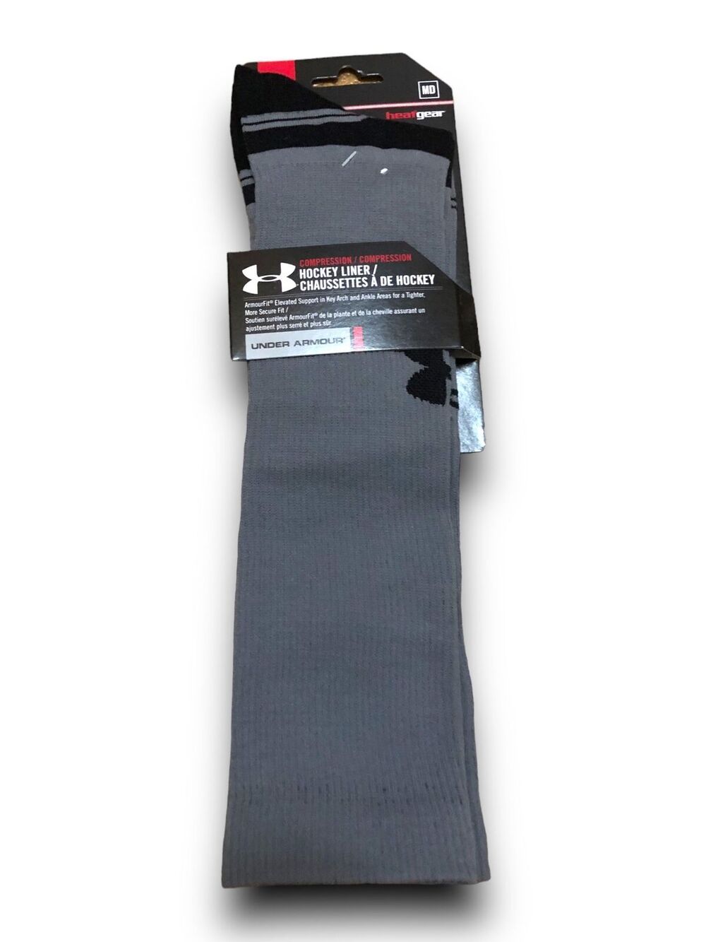 Under Armour Heatgear Compression Hockey Liner Crew Socks - Med